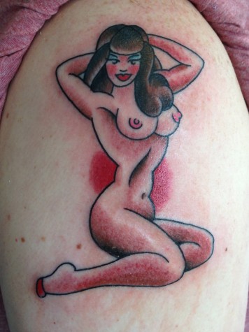 Nude pin up tattoo